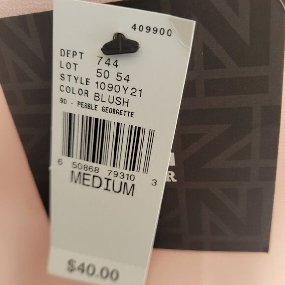 IZ Byer pink bell long sleeve pullover chiffon blouse, size M New with Tags - Picture 3 of 9